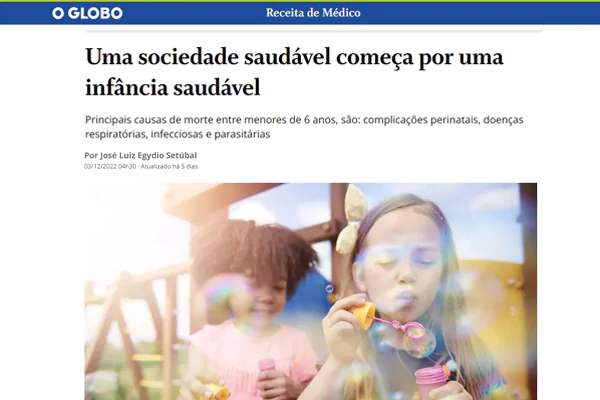 Uma sociedade saudável começa por uma infância saudável